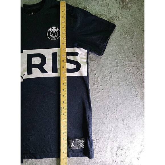Nike Air Jordan Wordmark Ici C'est Paris Saint Germain Shirt Men size Medium - Picture 3 of 7